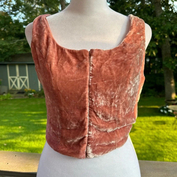 Staud Clothing Pink Velvet Marie Top Small Antique Rose - Picture 4 of 12